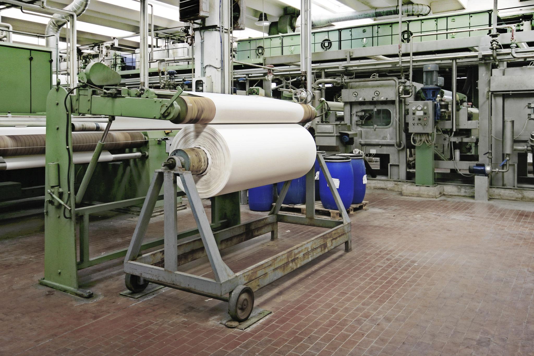 Textile Manufacturing Machines in Modern Factory